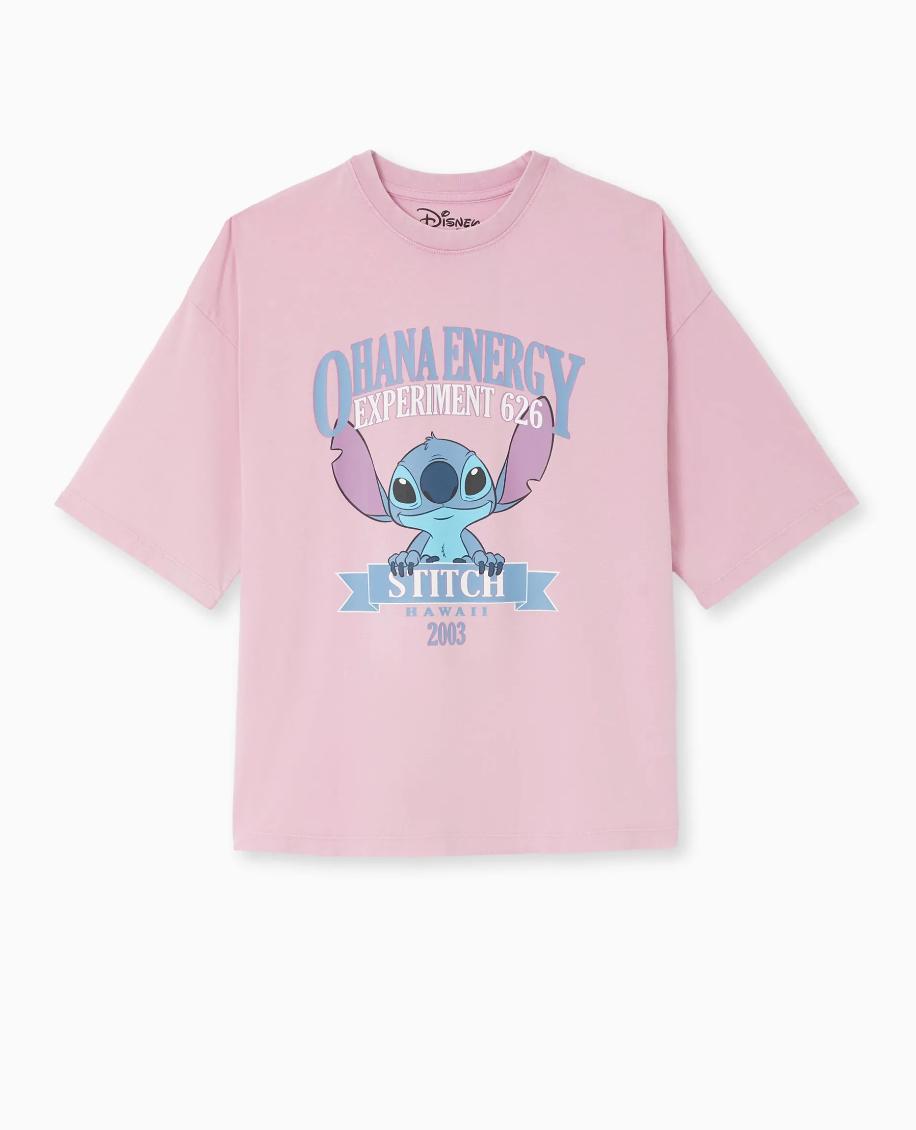 T-shirt Oversize Avec Print STITCH - Rose