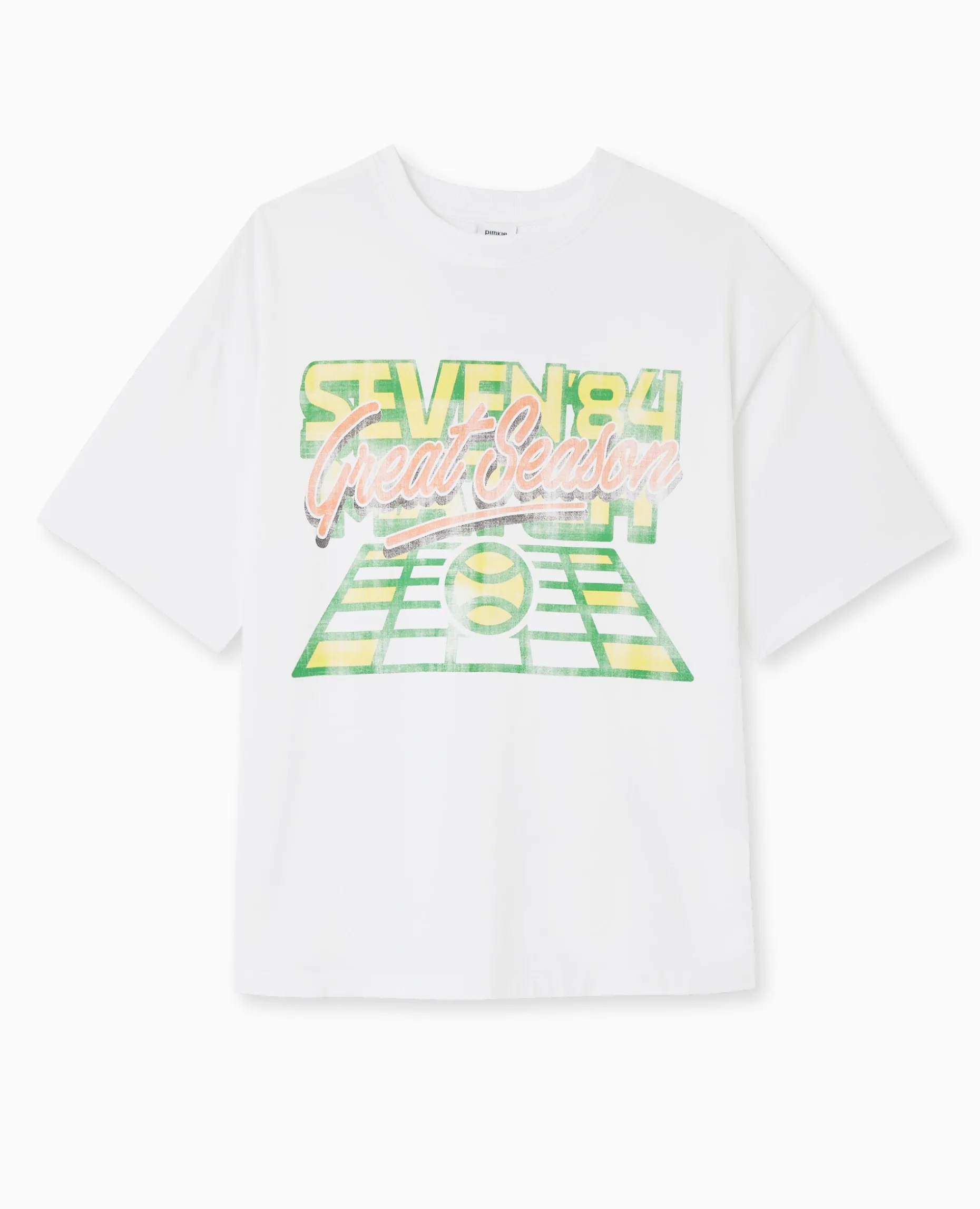 T-shirt Oversize Avec Print - Orange