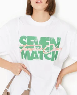 T-shirt Oversize Avec Print - Vert Kaki