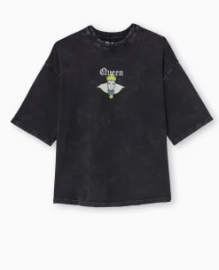 T-shirt Oversize QUEEN De Blanche Neige - Gris
