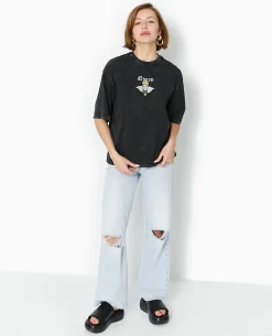 T-shirt Oversize QUEEN De Blanche Neige - Gris