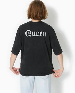 T-shirt Oversize QUEEN De Blanche Neige - Gris