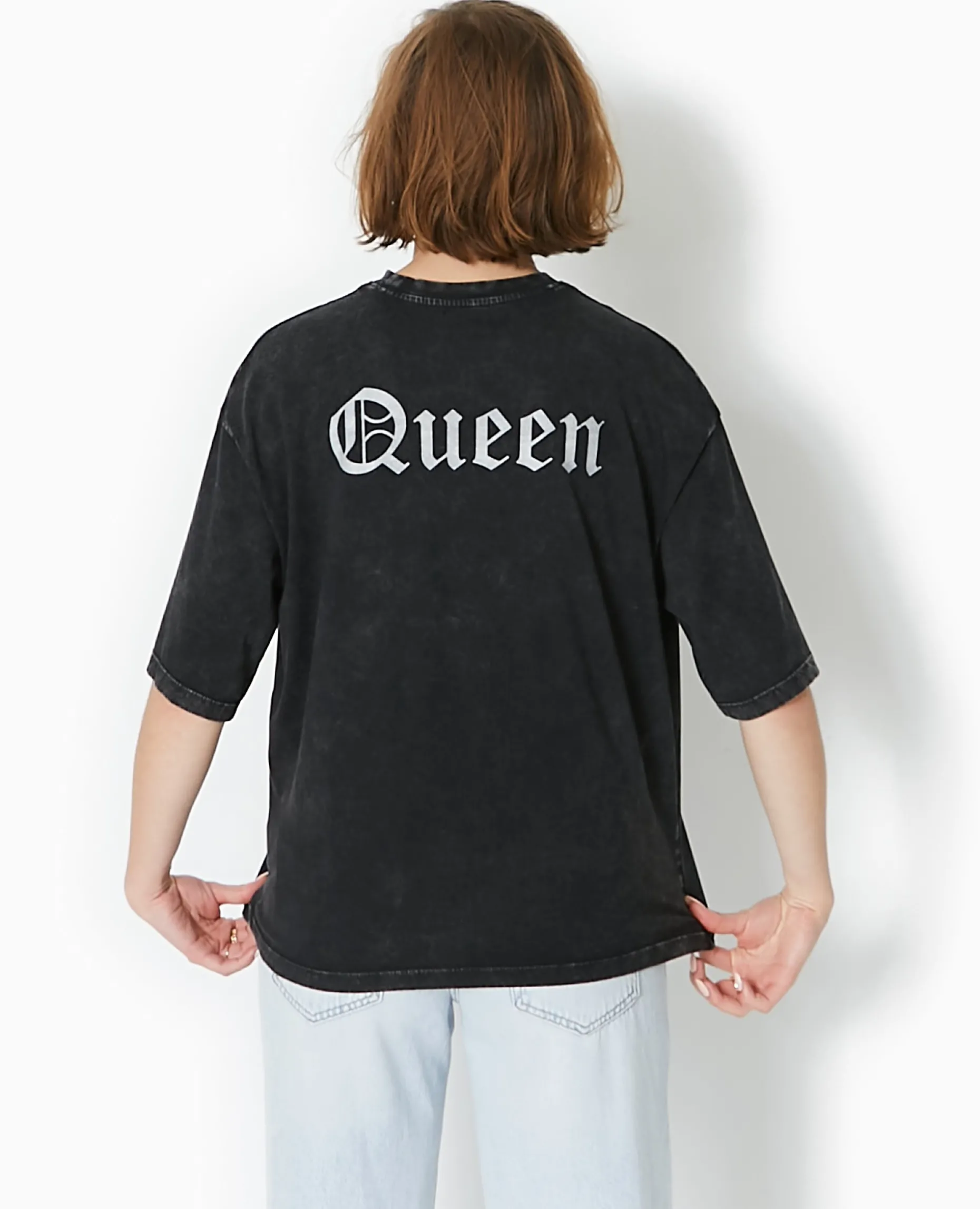 T-shirt Oversize QUEEN De Blanche Neige - Gris