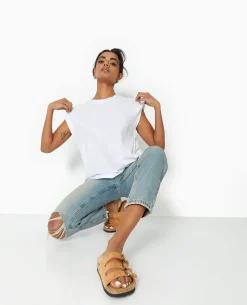 T-shirt Oversize Sans Manches - Blanc