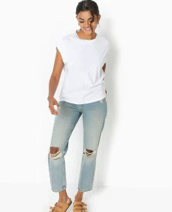 T-shirt Oversize Sans Manches - Blanc