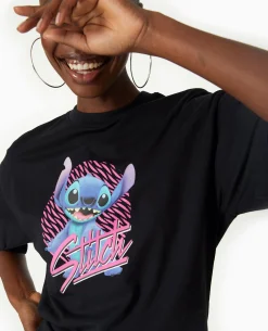 T-shirt Oversize STITCH - Noir