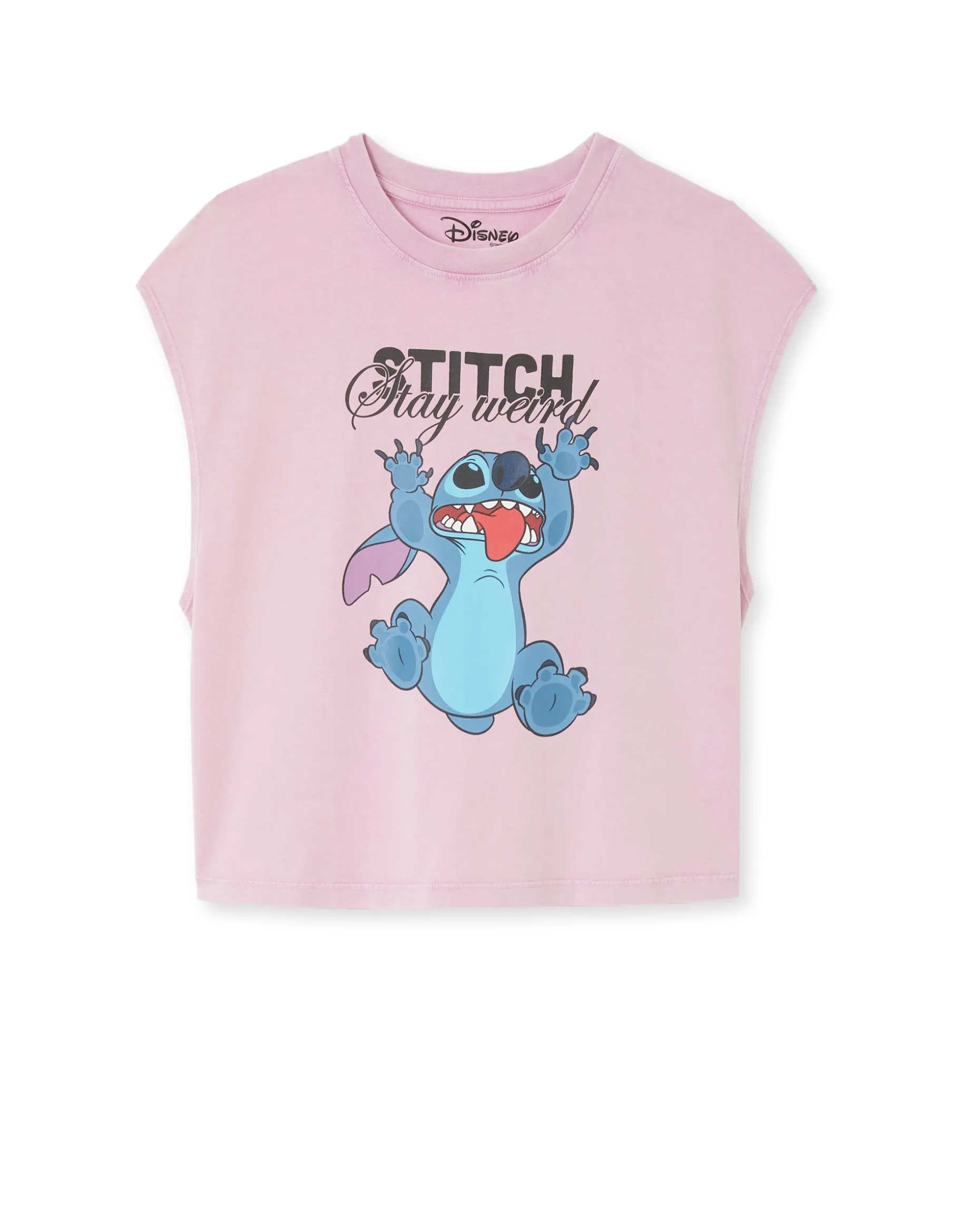 T-shirt Sans Manches STITCH - Rose
