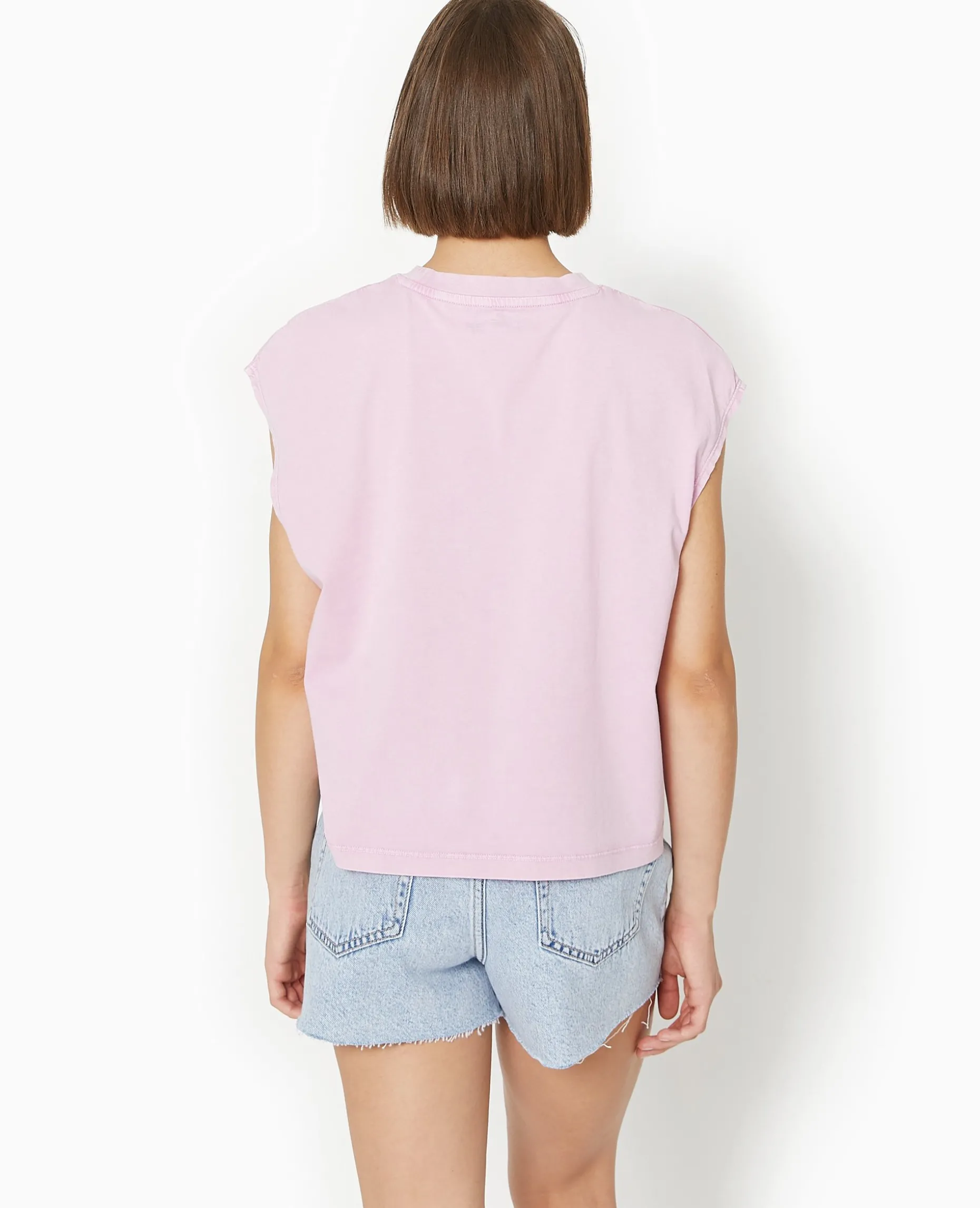 T-shirt Sans Manches STITCH - Rose