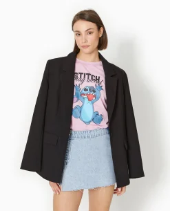 T-shirt Sans Manches STITCH - Rose