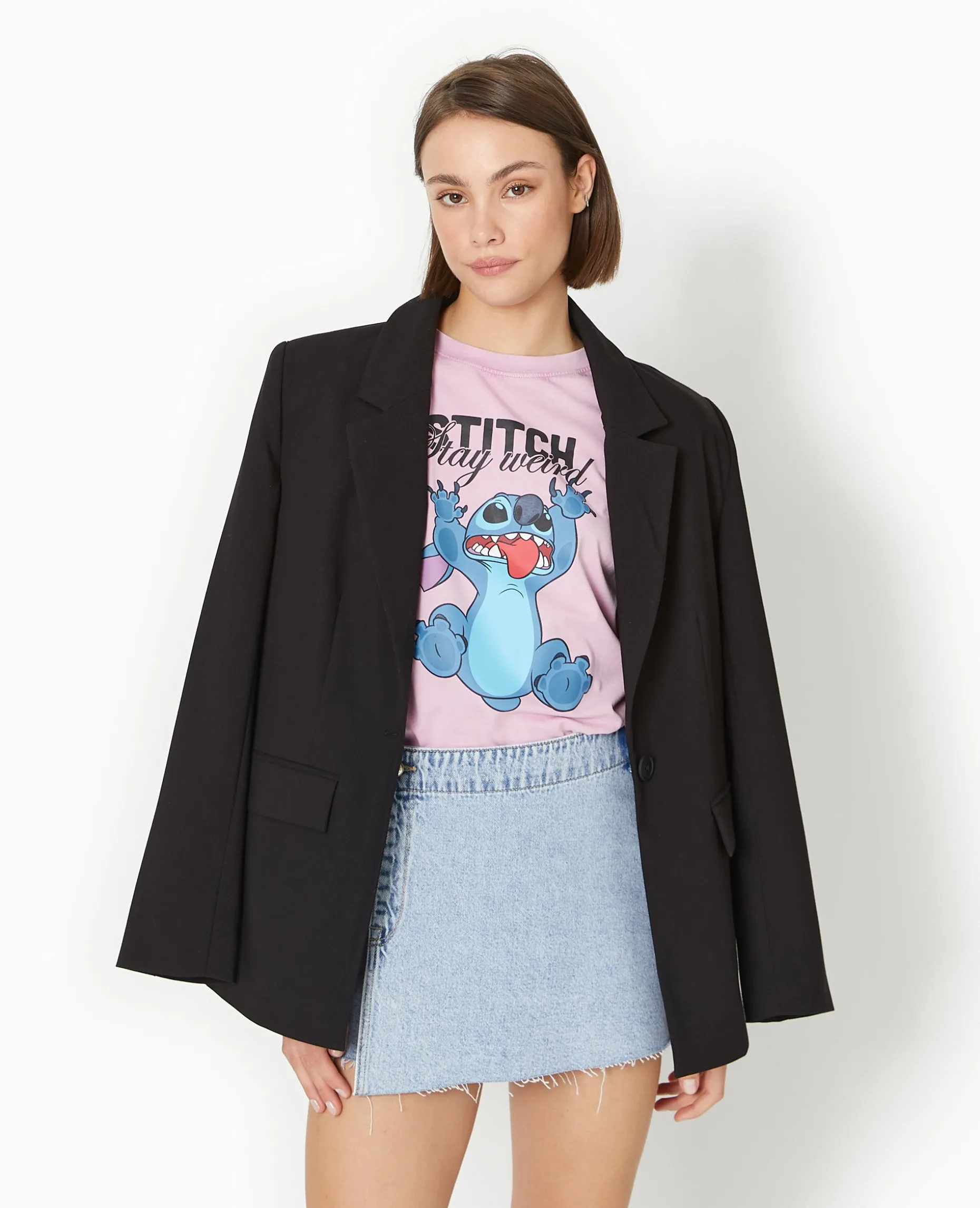 T-shirt Sans Manches STITCH - Rose