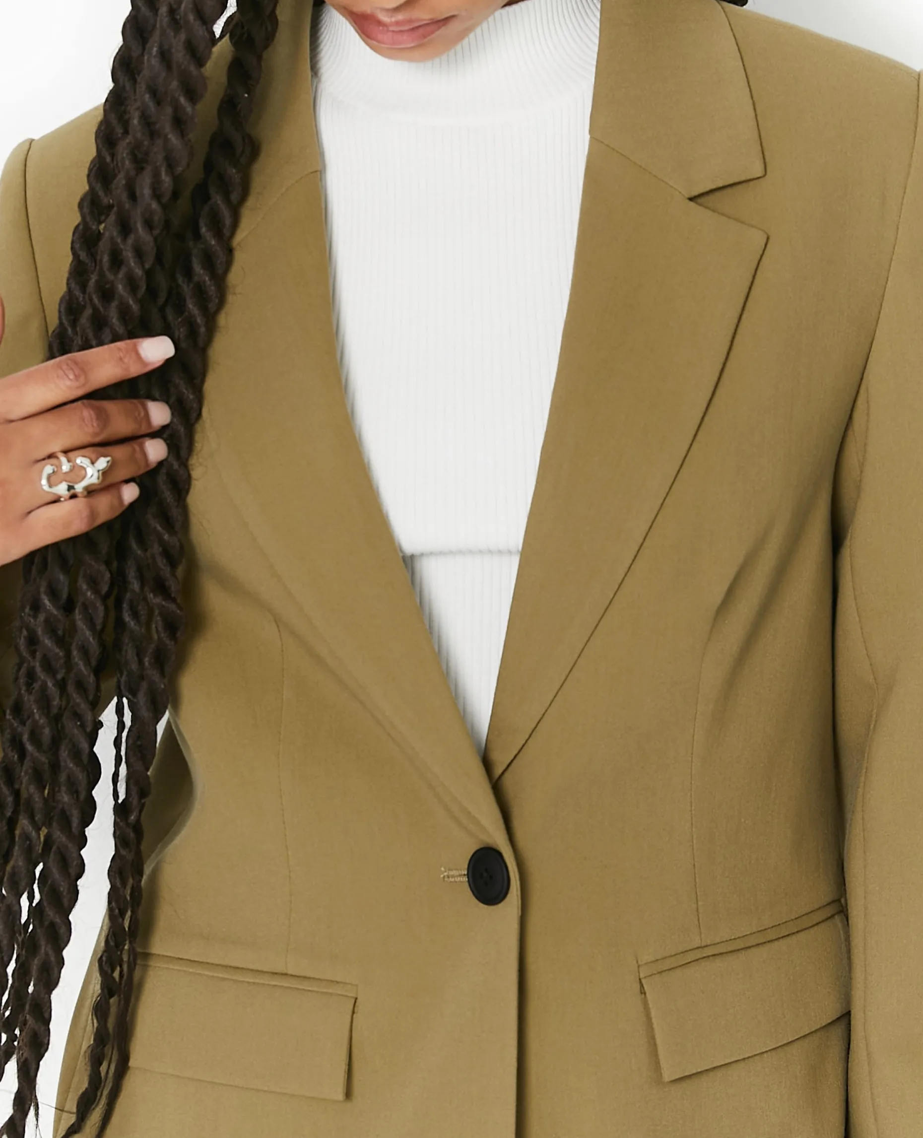 Veste Blazer 1 Bouton - Vert Kaki