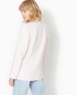 Veste Blazer Col Croisé - Rose Clair
