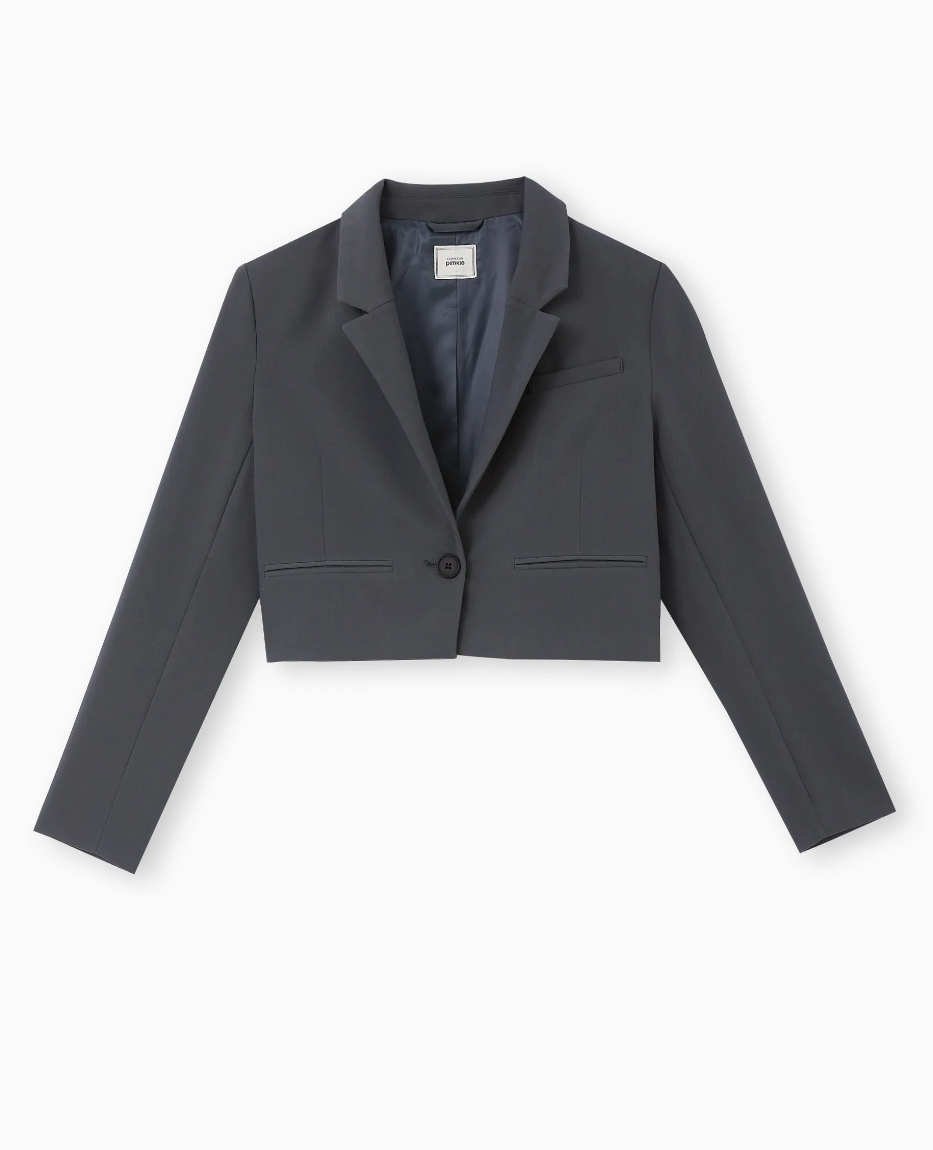 Veste Blazer Courte - Gris Foncé