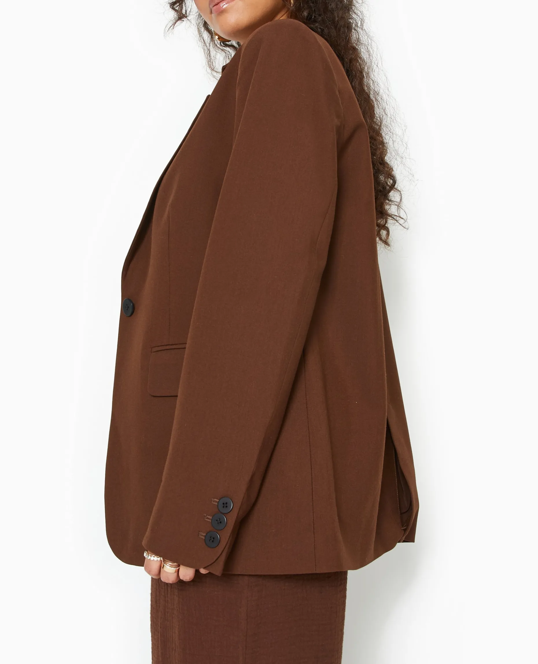 Veste Blazer Droite - Marron