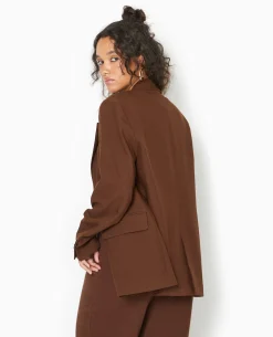 Veste Blazer Droite - Marron