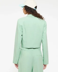 Veste Cropped Double Boutonnage - Vert Olive