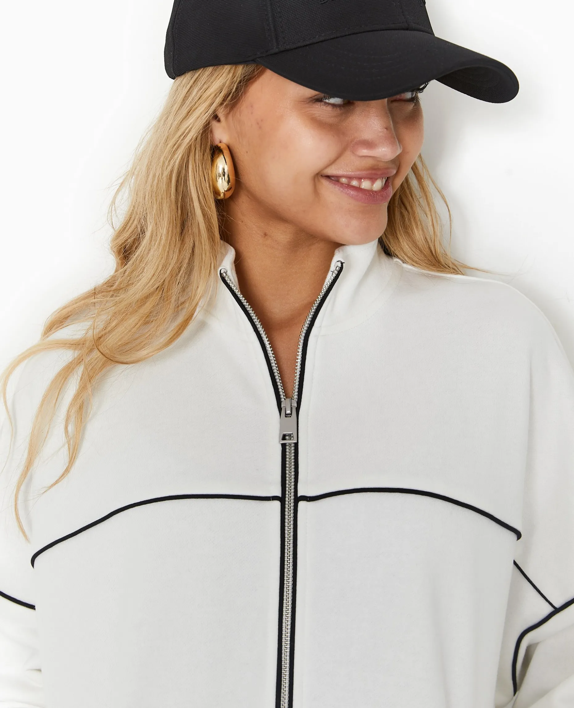 Veste De Survetement En Molleton - Blanc
