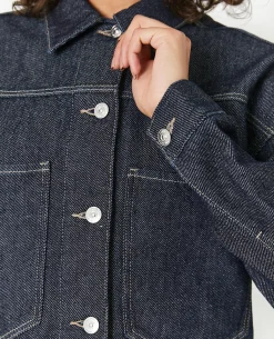Veste En Jean Courte - Bleu