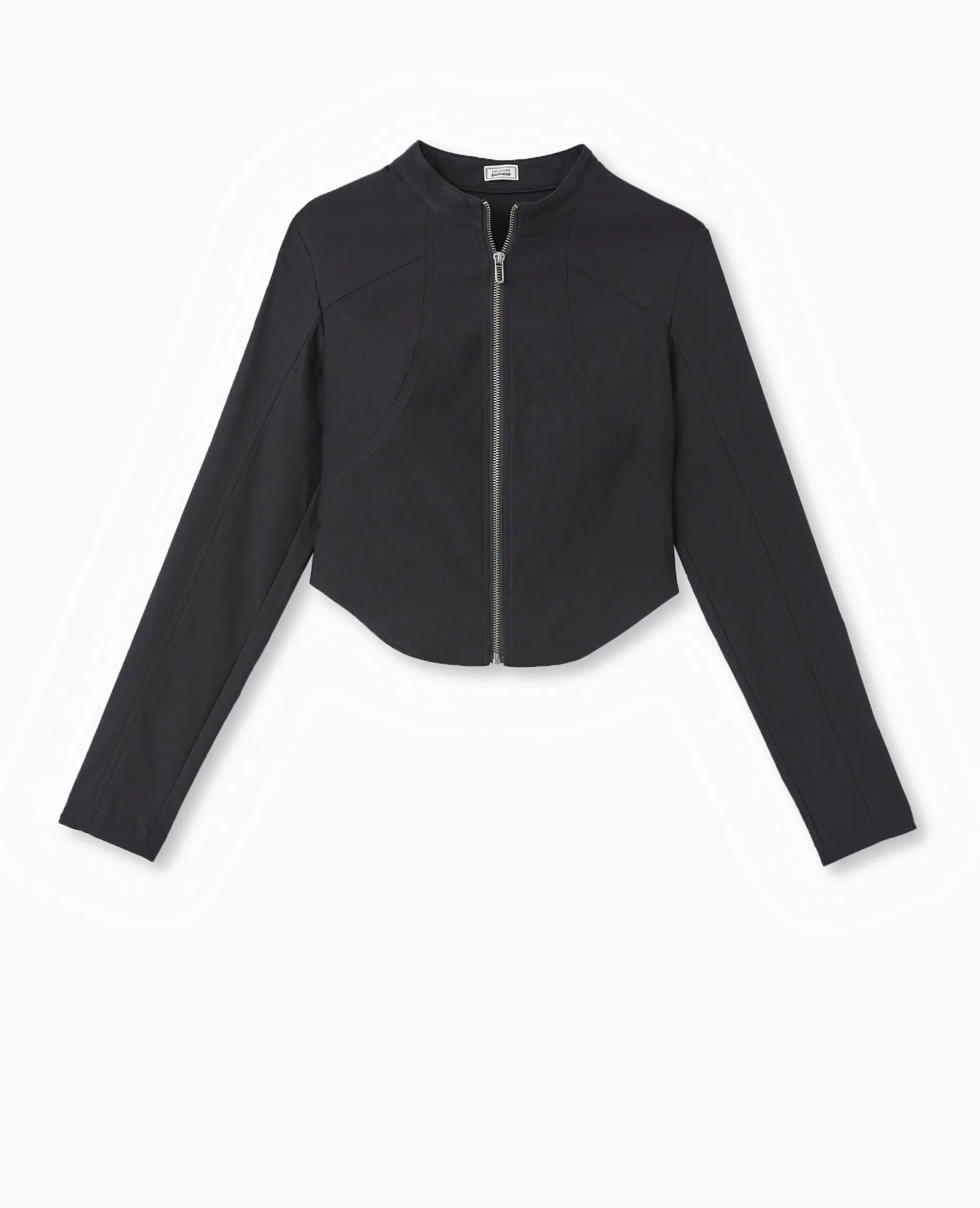 Veste Zippée Fittée Et Courte - Noir